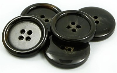 TJ  JK  四眼樹脂鈕扣  西裝扣  風衣扣  15mm  18mm  23mm 側面照